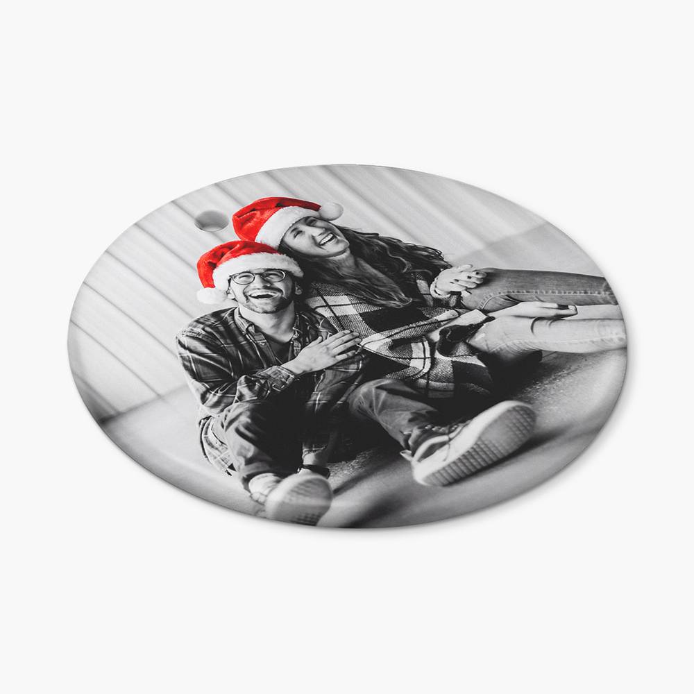 Merry in Monochrome – Custom Photo Ornament-4 product photo