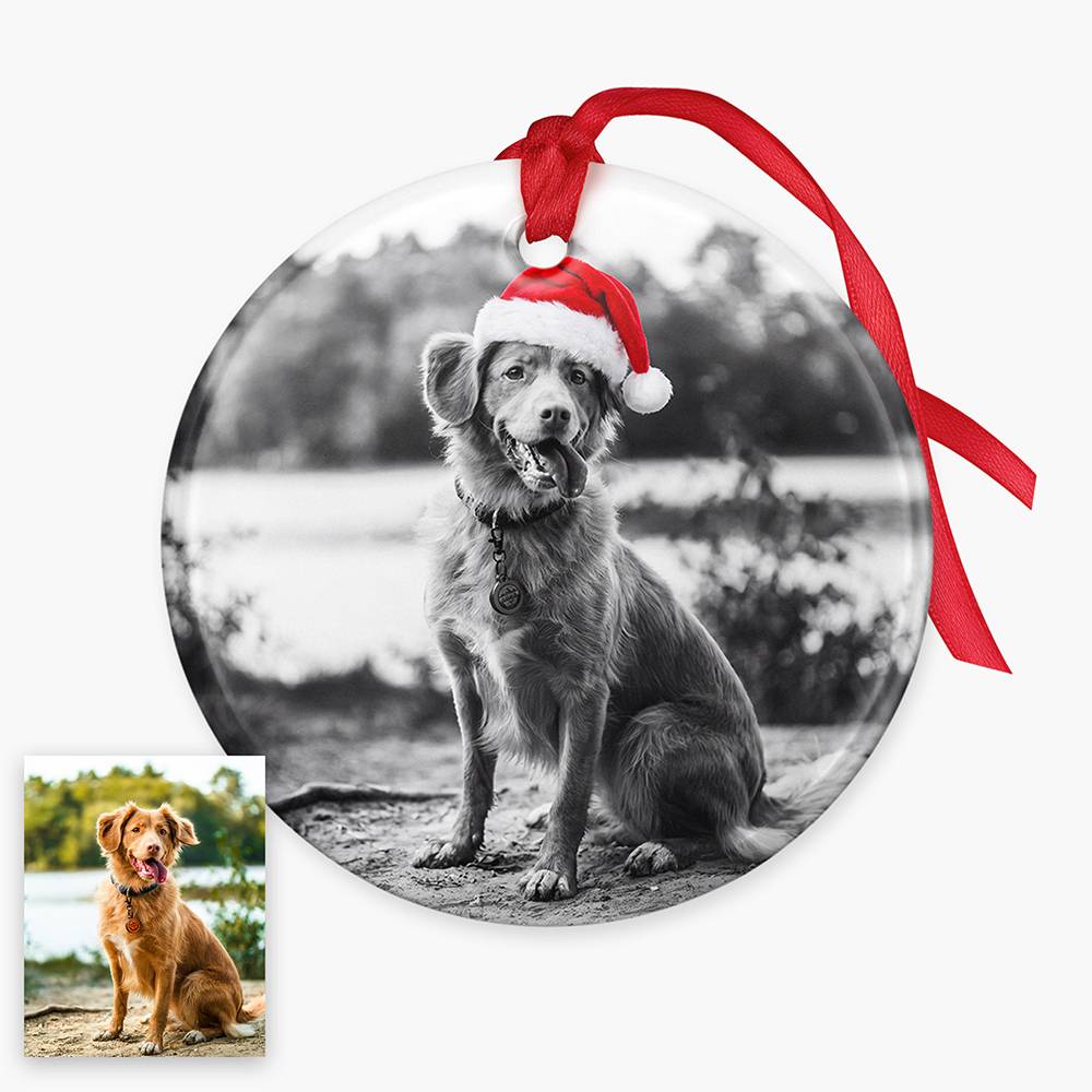 Merry in Monochrome – Custom Photo Ornament-8 product photo