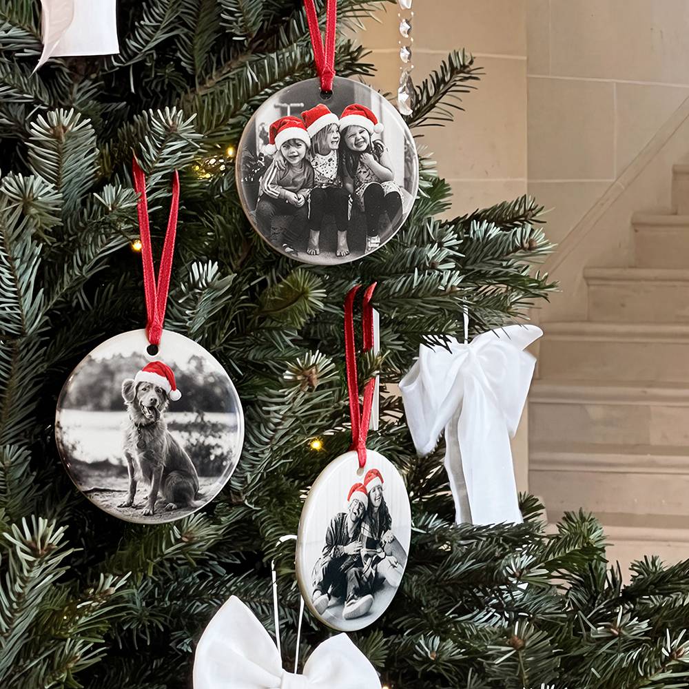 Merry in Monochrome – Custom Photo Ornament-9 product photo