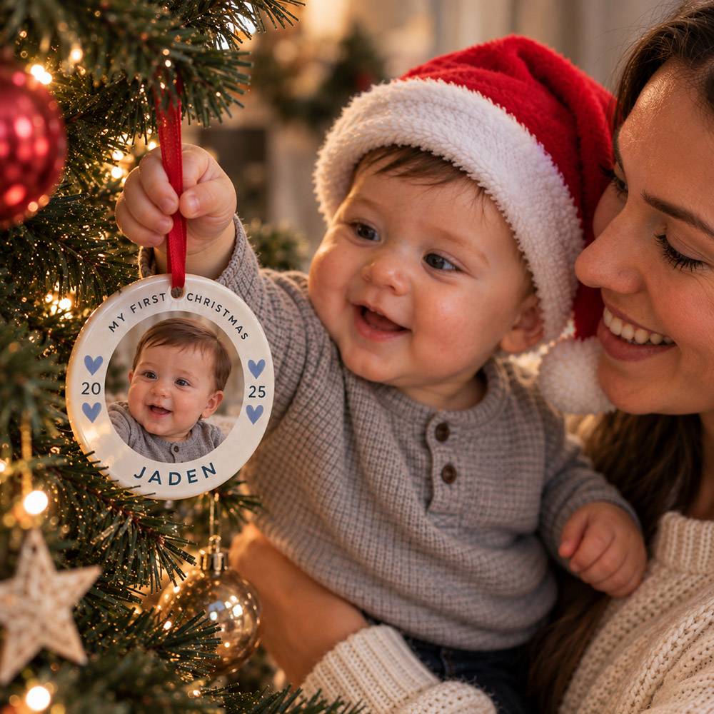 Merry Little Miracle – Custom Ceramic Ornament-2 product photo