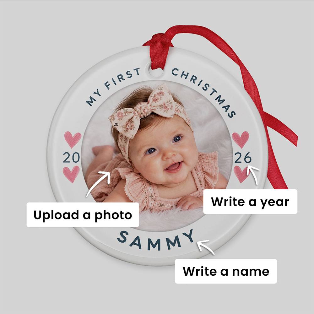 Merry Little Miracle – Custom Ceramic Ornament-7 product photo