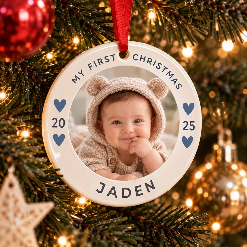 Merry Little Miracle – Custom Ceramic Ornament-1 product photo