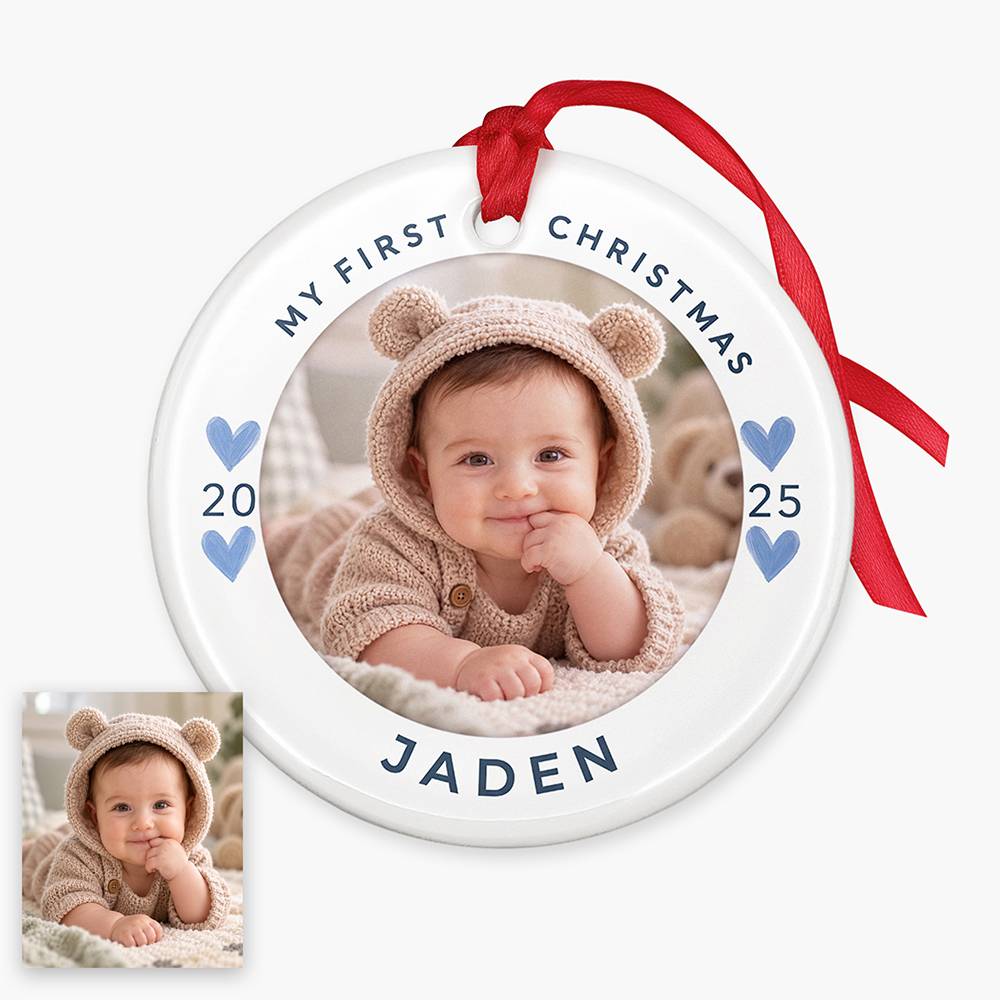 Merry Little Miracle – Custom Ceramic Ornament-4 product photo