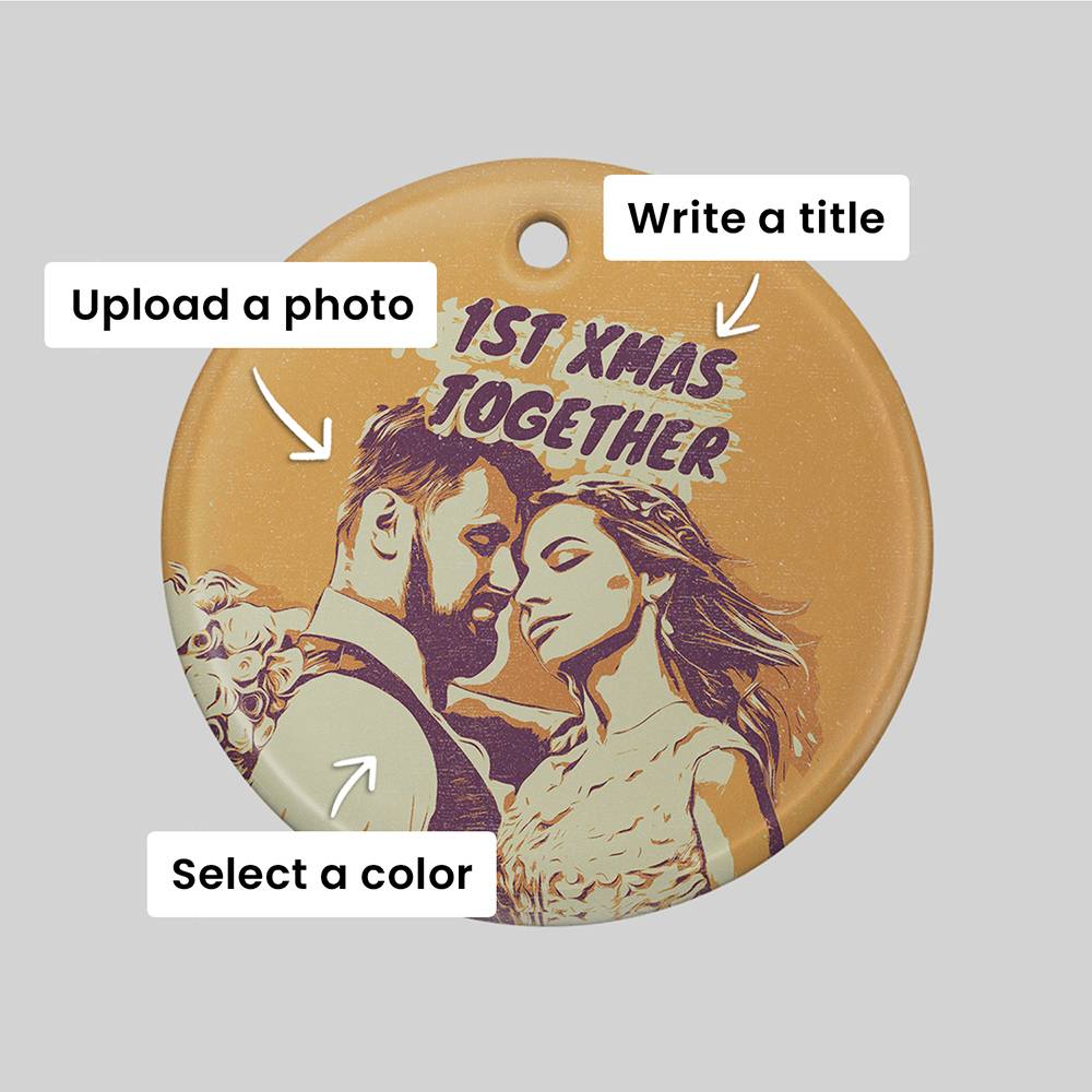 Pop Your Memories Personalized Ceramic Ornament-6 product photo