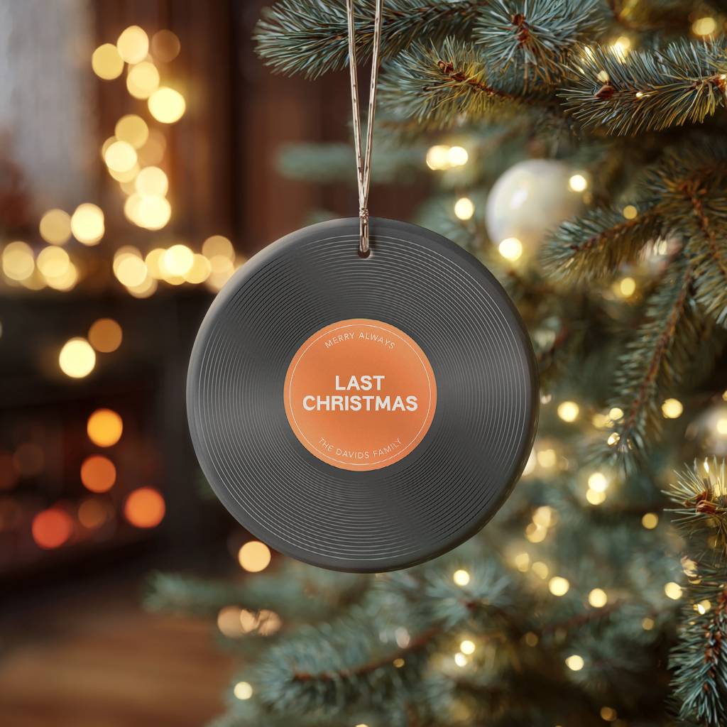 Music Memories Personalized Ceramic Ornament Set of Six-3 product photo