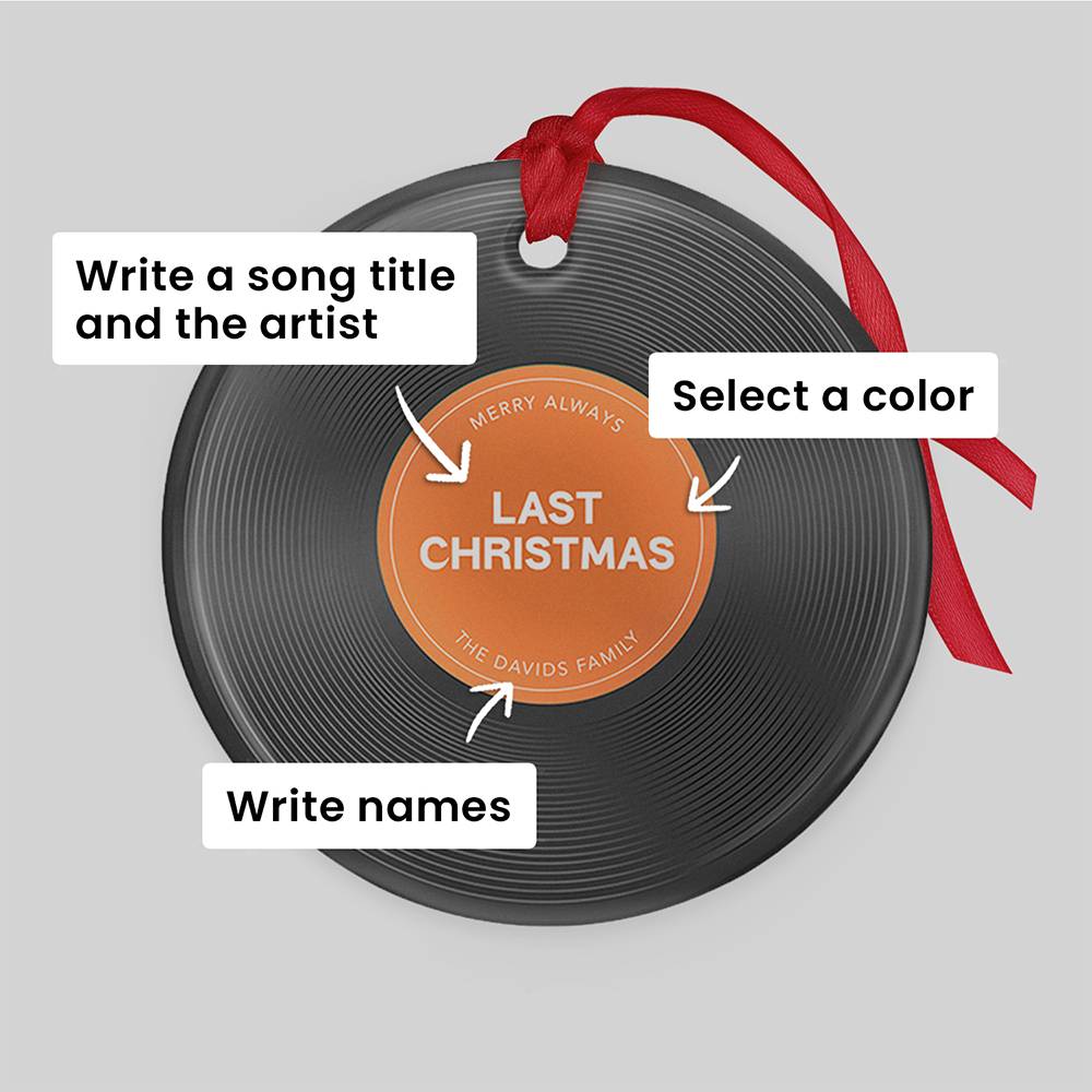 Music Memories Personalized Ceramic Ornament-7 product photo