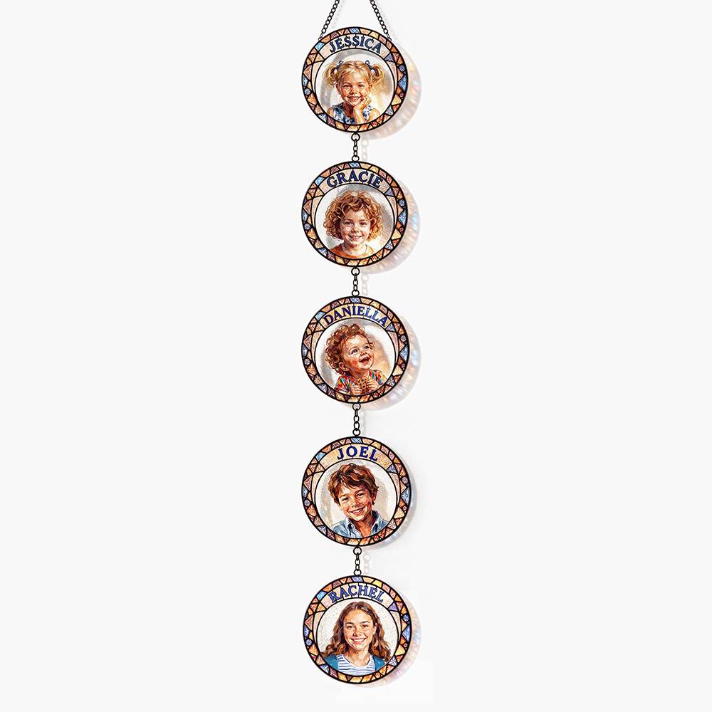 My Little Sunshines – Custom Multi-Portrait Suncatcher-5 product photo
