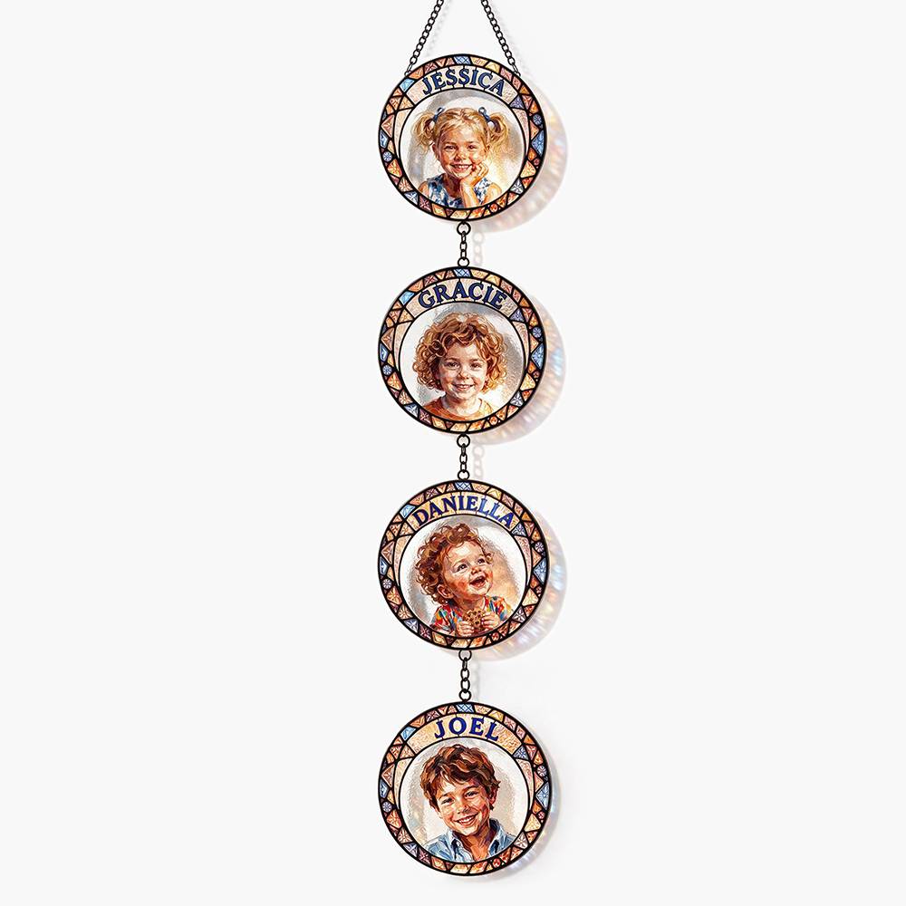 My Little Sunshines – Custom Multi-Portrait Suncatcher-9 product photo