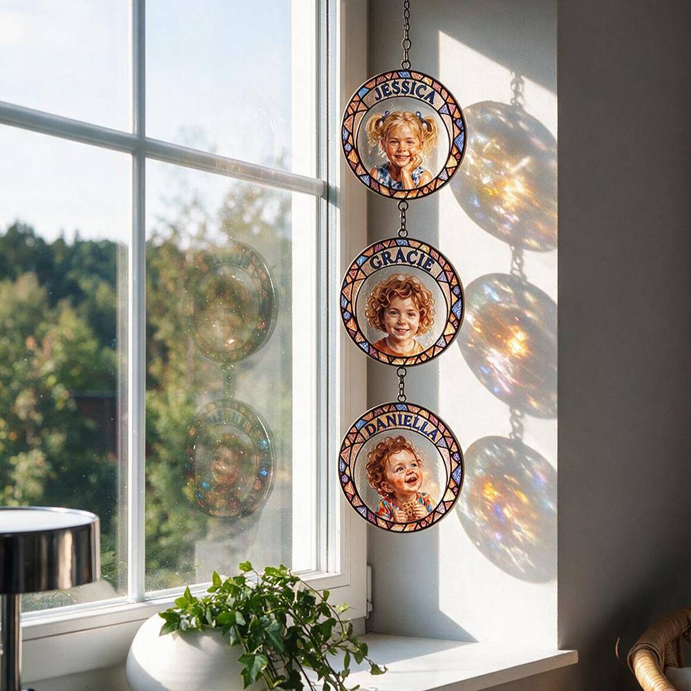 My Little Sunshines – Custom Multi-Portrait Suncatcher-6 My Little Sunshines – Custom Multi-Portrait Suncatcher-6 product photo