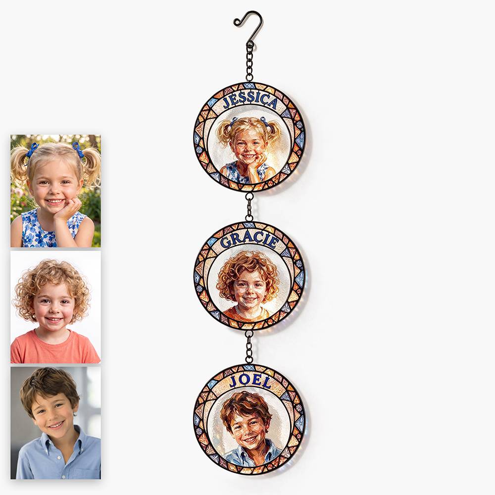 My Little Sunshines – Custom Multi-Portrait Suncatcher-3 My Little Sunshines – Custom Multi-Portrait Suncatcher-3 product photo