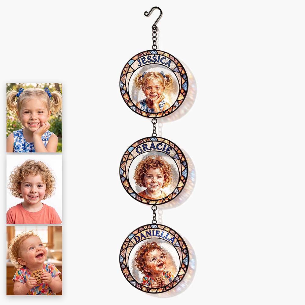 My Little Sunshines – Custom Multi-Portrait Suncatcher-9 My Little Sunshines – Custom Multi-Portrait Suncatcher-9 product photo
