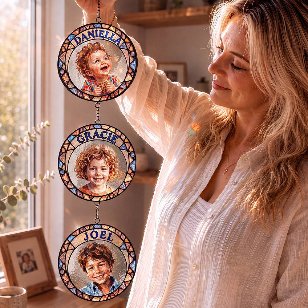My Little Sunshines – Custom Multi-Portrait Suncatcher-4 My Little Sunshines – Custom Multi-Portrait Suncatcher-4 product photo