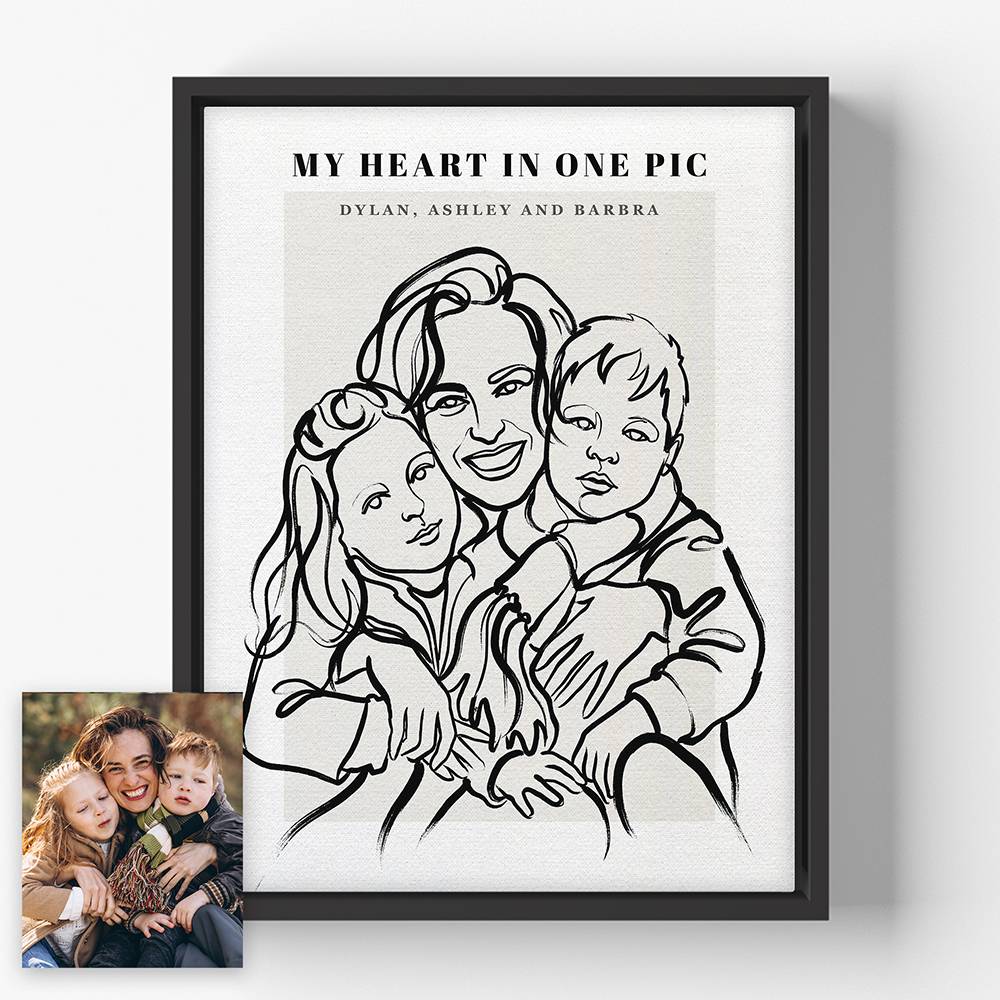 One Line Home - Custom Portrait Canvas-1 product photo