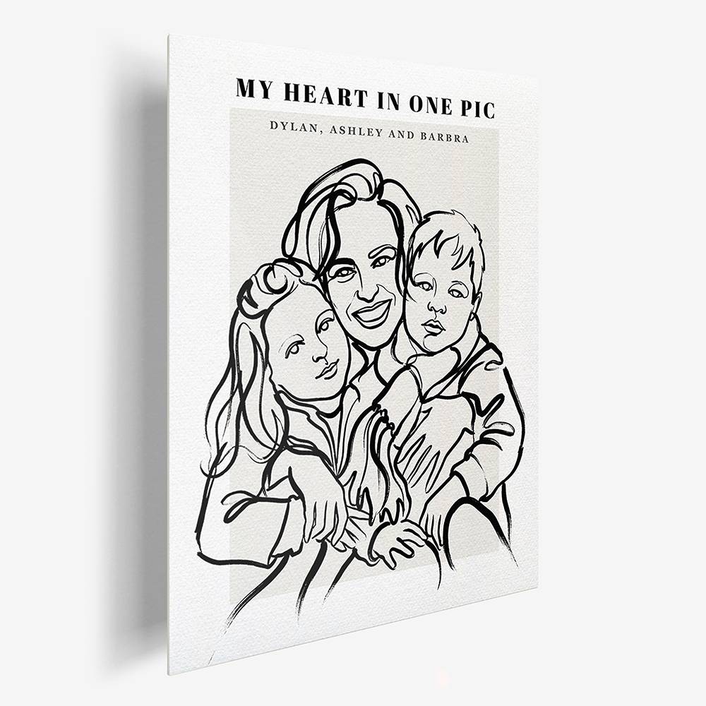 One Line Home - Custom Portrait Metal-7 product photo