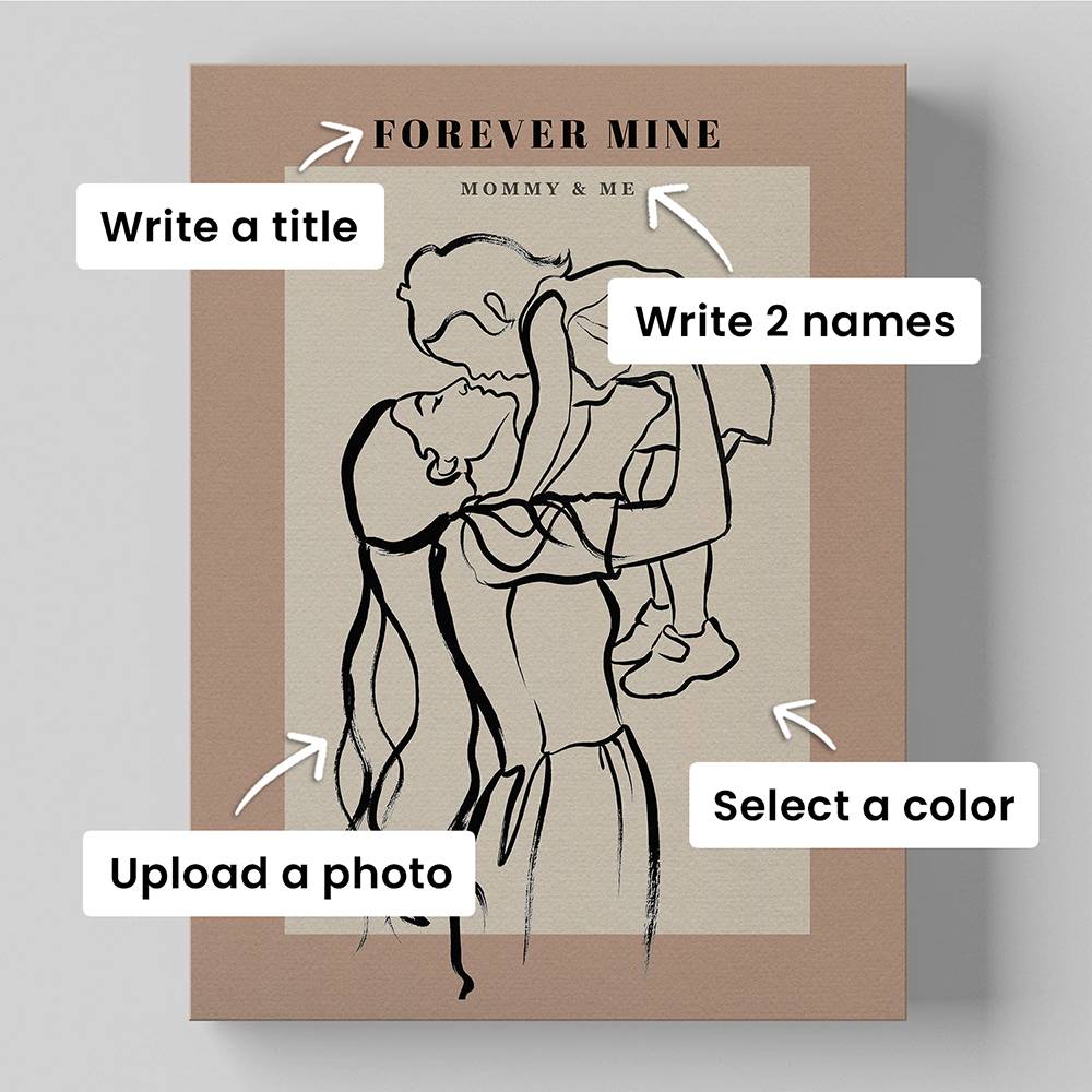 One Line Home - Custom Portrait Metal-4 product photo