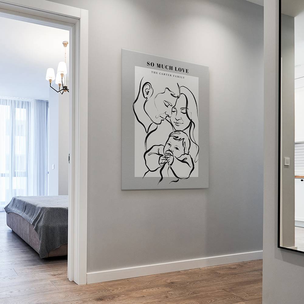 One Line Home - Custom Portrait Metal-2 product photo