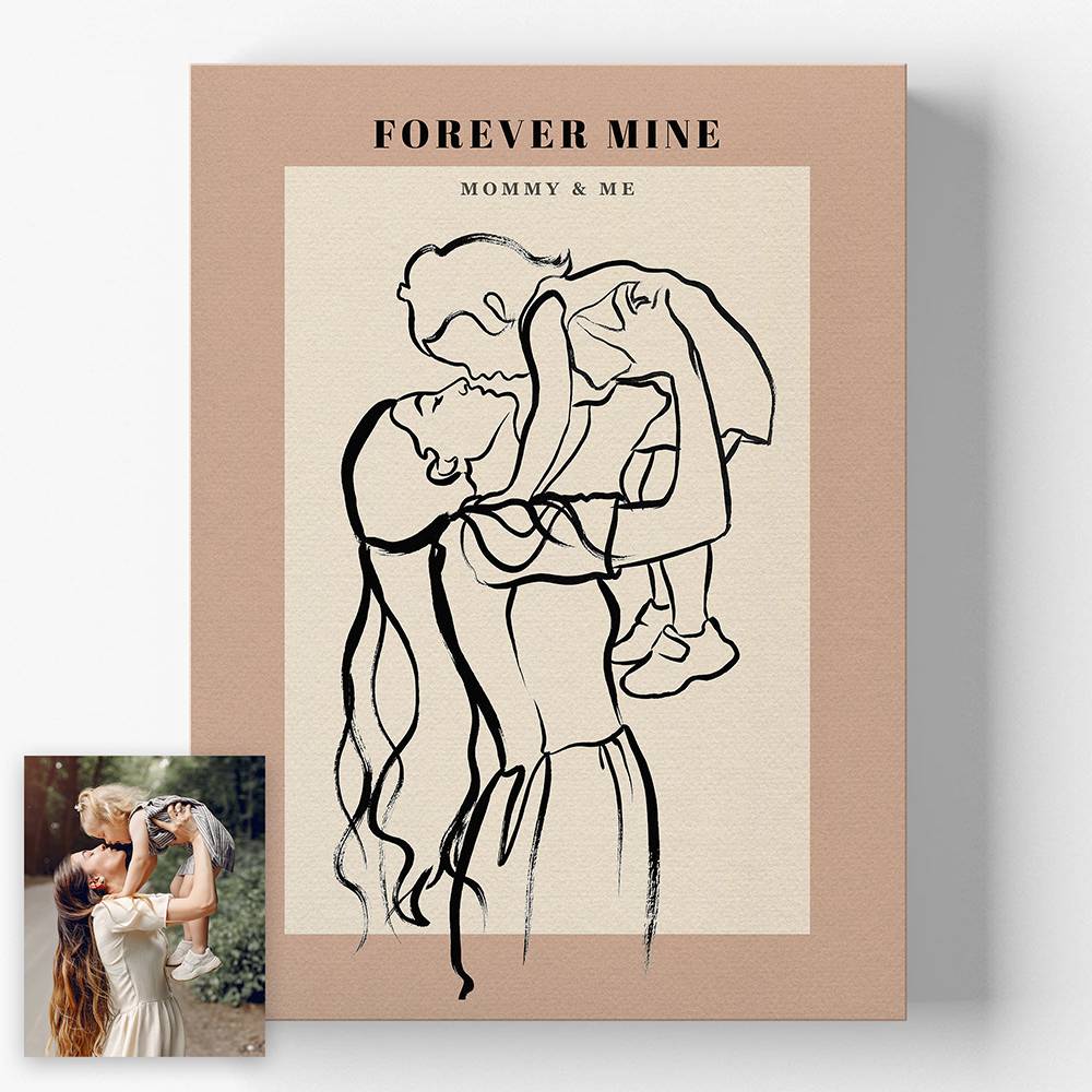 One Line Home - Custom Portrait Metal-3 product photo