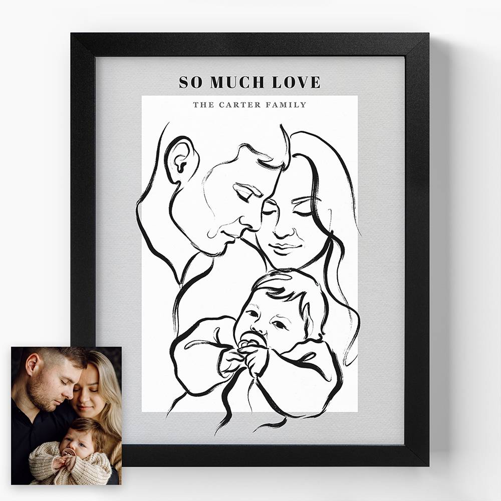 One Line Home - Custom Portrait Print-8 product photo