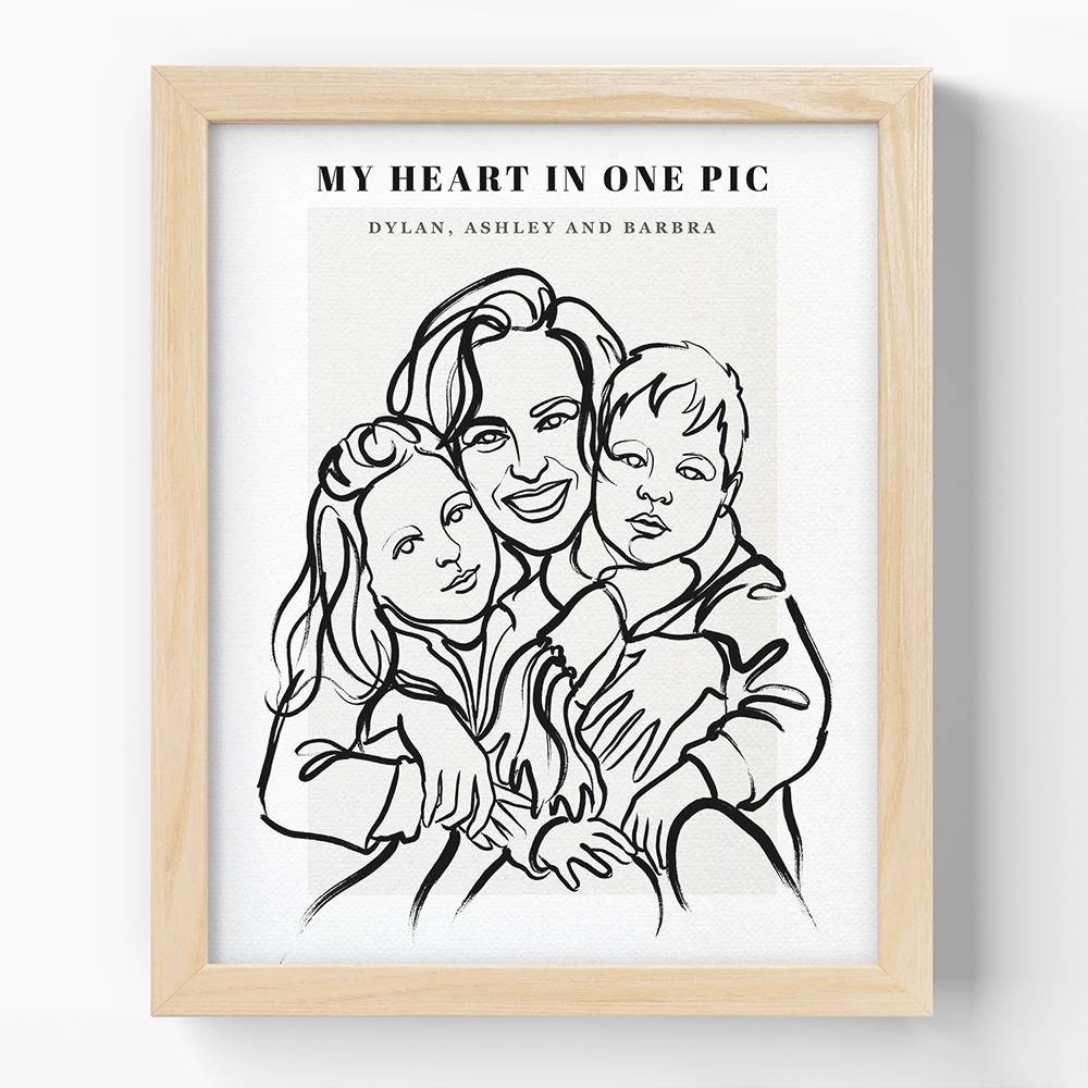 One Line Home - Custom Portrait Print-9 product photo