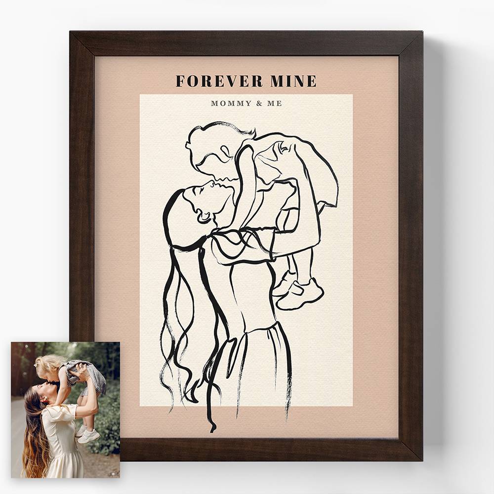 One Line Home - Custom Portrait Print-3 product photo