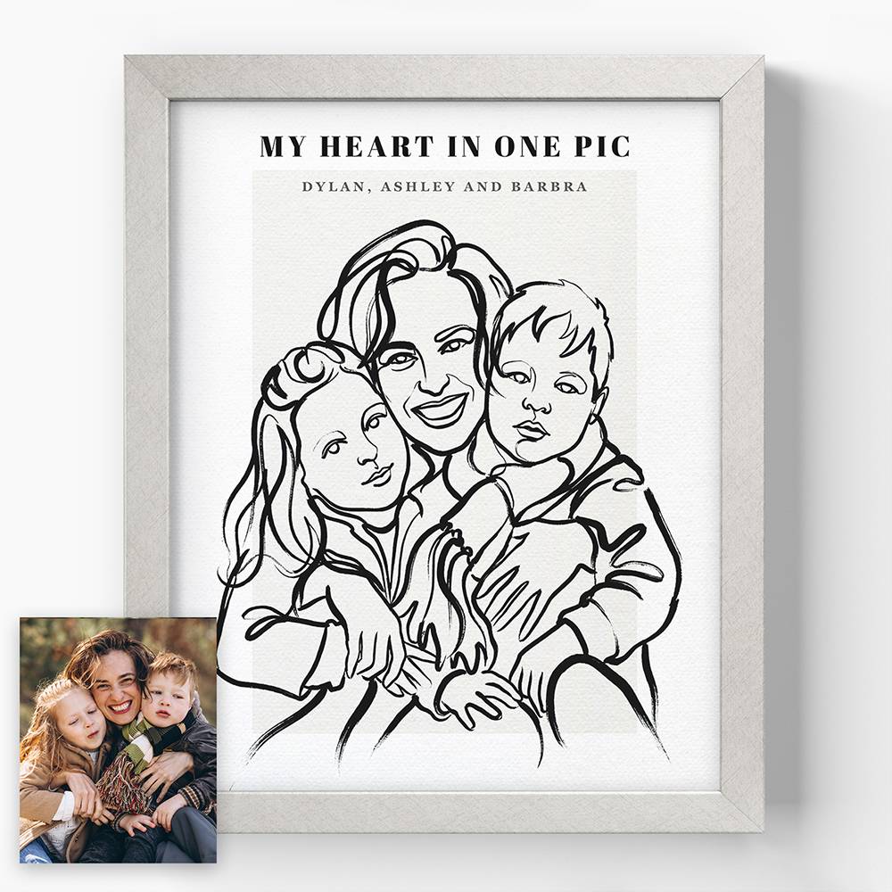 One Line Home - Custom Portrait Print-5 product photo