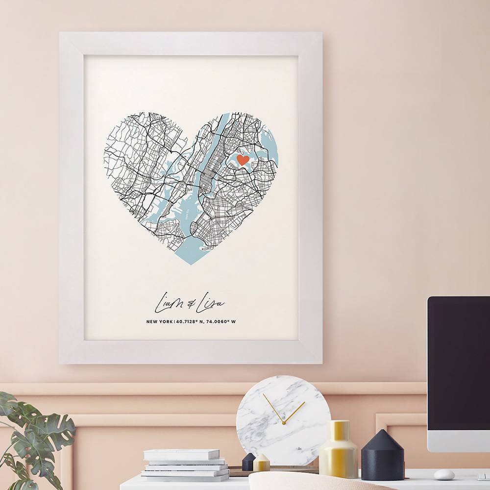 Our Love Map Custom Print - Lime And Lou