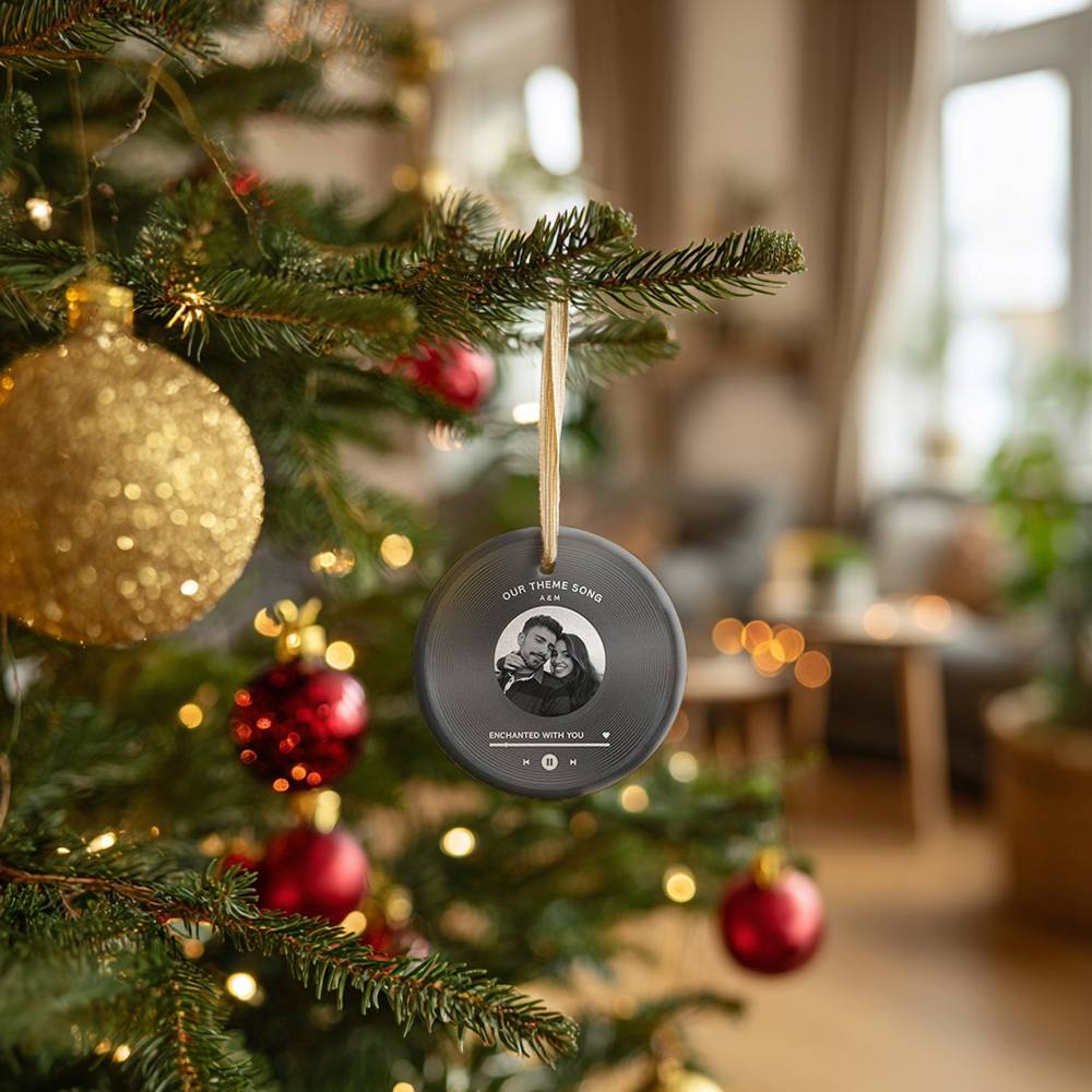 Our Special Song Personalized Ceramic Ornament Set of Three-5 product photo