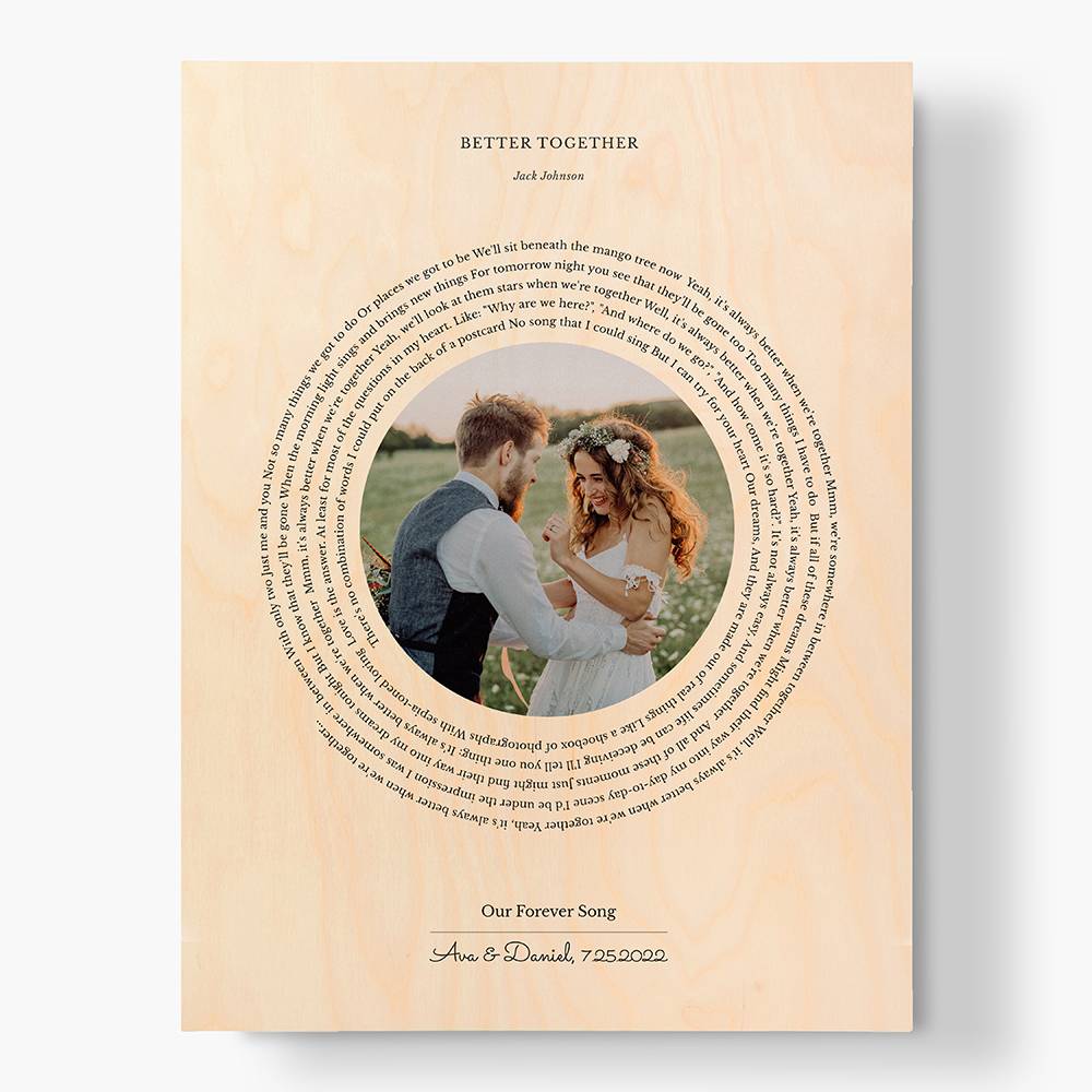 Our Special Song with Picture - Custom Wood Wall Art-1 Our Special Song with Picture - Custom Wood Wall Art-1 product photo