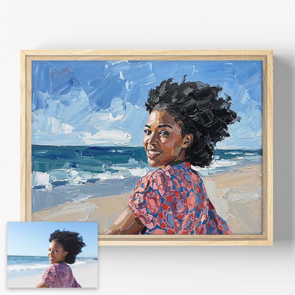 Painted to Perfection - Custom Oil Painting Portrait Canvas-9 product photo