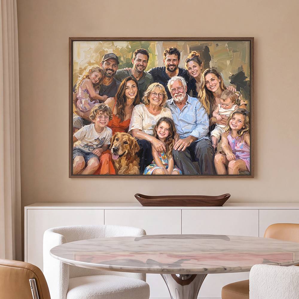 Painted to Perfection - Custom Oil Painting Portrait Canvas-10 product photo
