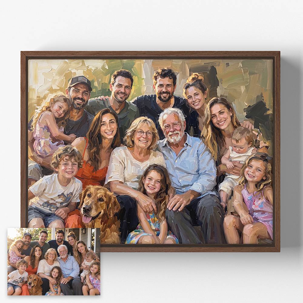 Painted to Perfection - Custom Oil Painting Portrait Canvas-11 product photo