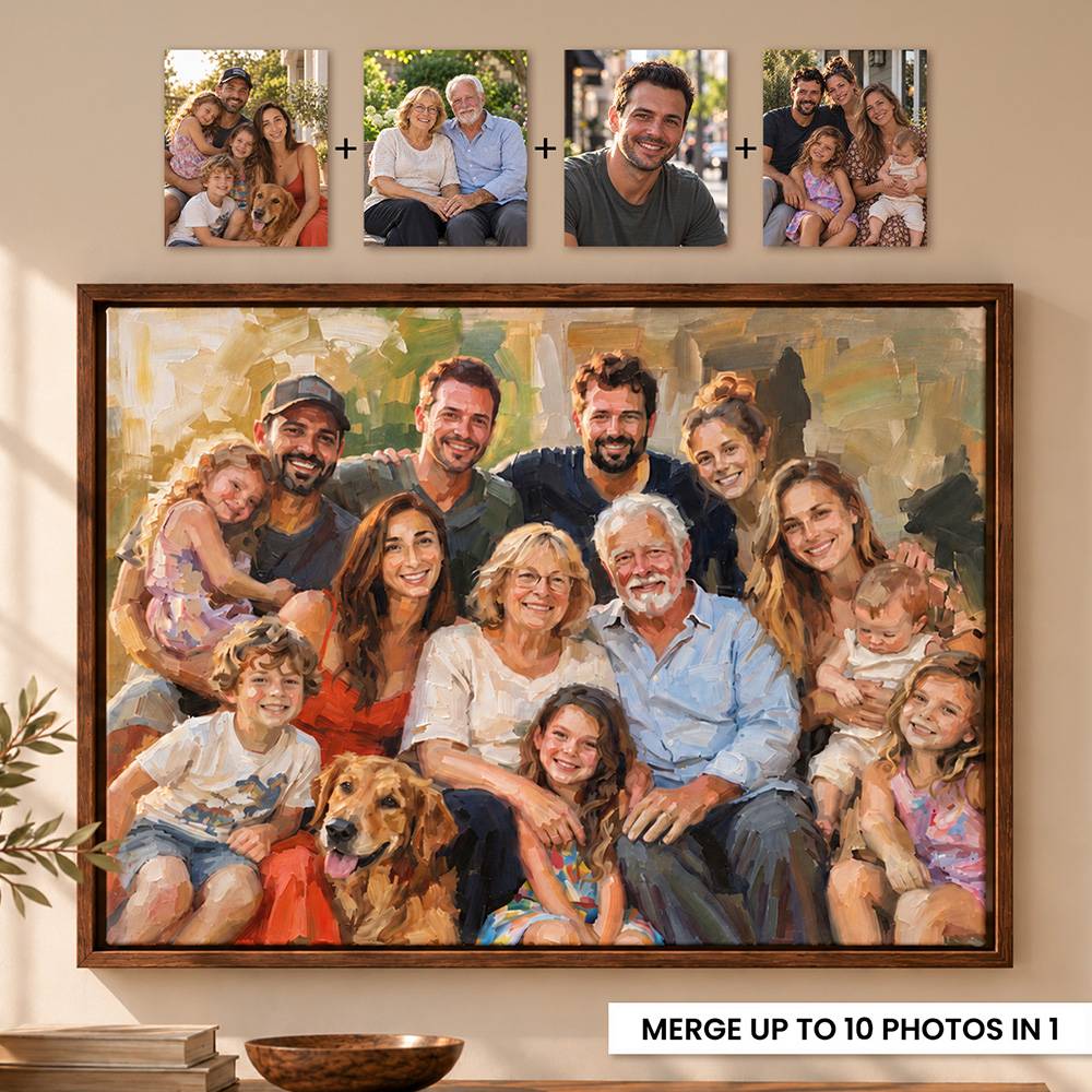 Painted to Perfection - Custom Oil Painting Portrait Canvas-1 product photo