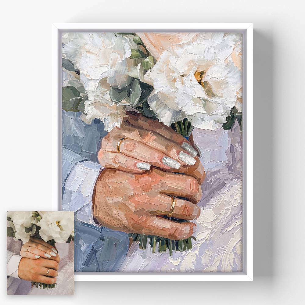 Painted Vows – Custom Oil Painting Canvas-2 Painted Vows – Custom Oil Painting Canvas-2 product photo