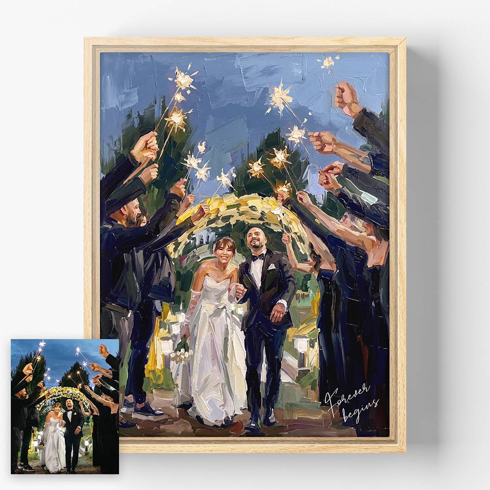 Painted Vows – Custom Oil Painting Canvas-4 Painted Vows – Custom Oil Painting Canvas-4 product photo