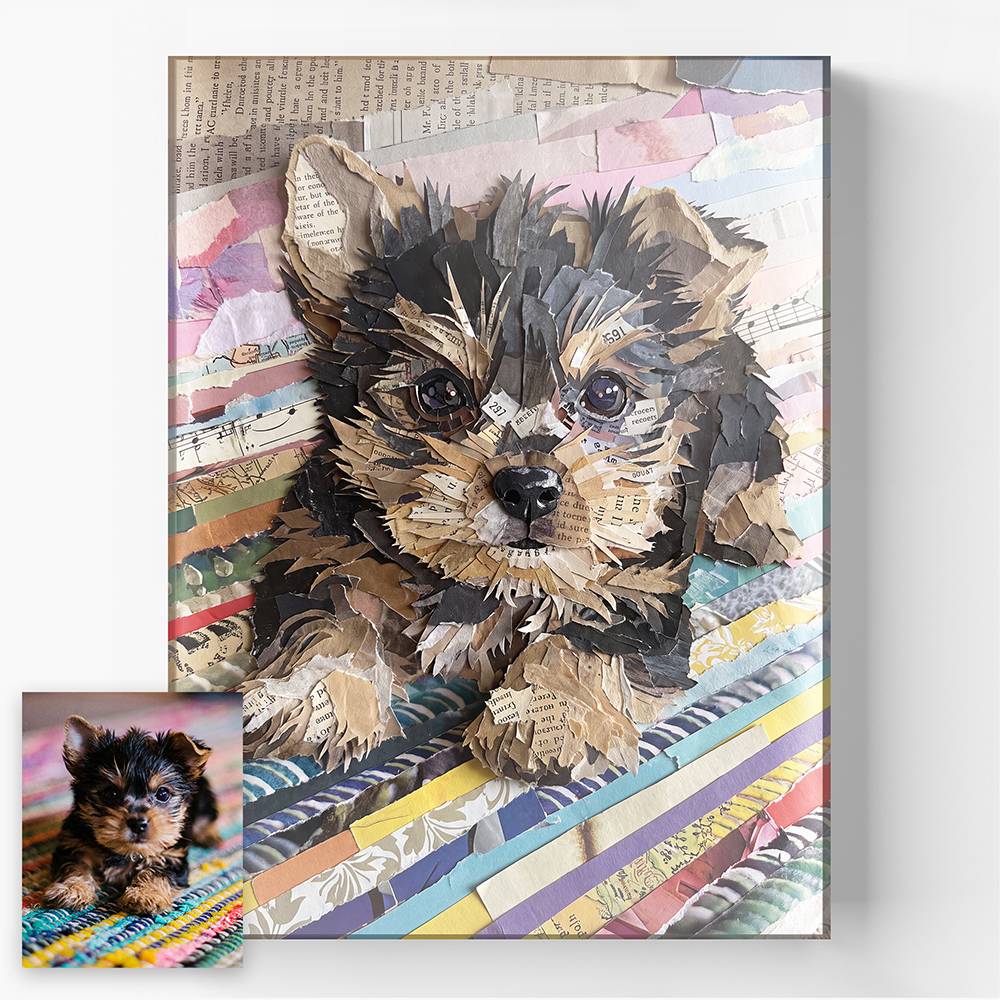 Paper Craft - Custom Pet Collage Portrait Acrylic-4 Paper Craft - Custom Pet Collage Portrait Acrylic-4 product photo