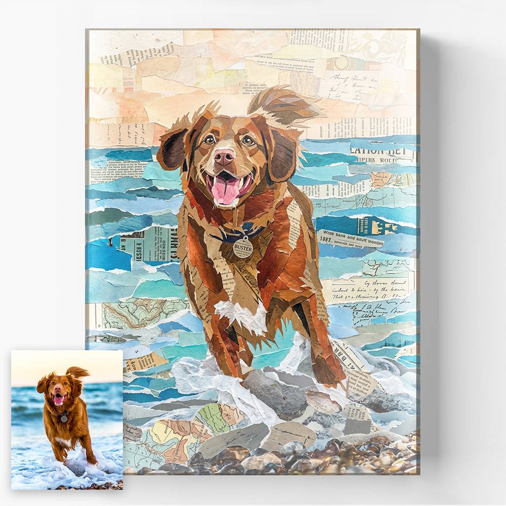 Paper Craft - Custom Pet Collage Portrait Acrylic-2 Paper Craft - Custom Pet Collage Portrait Acrylic-2 product photo