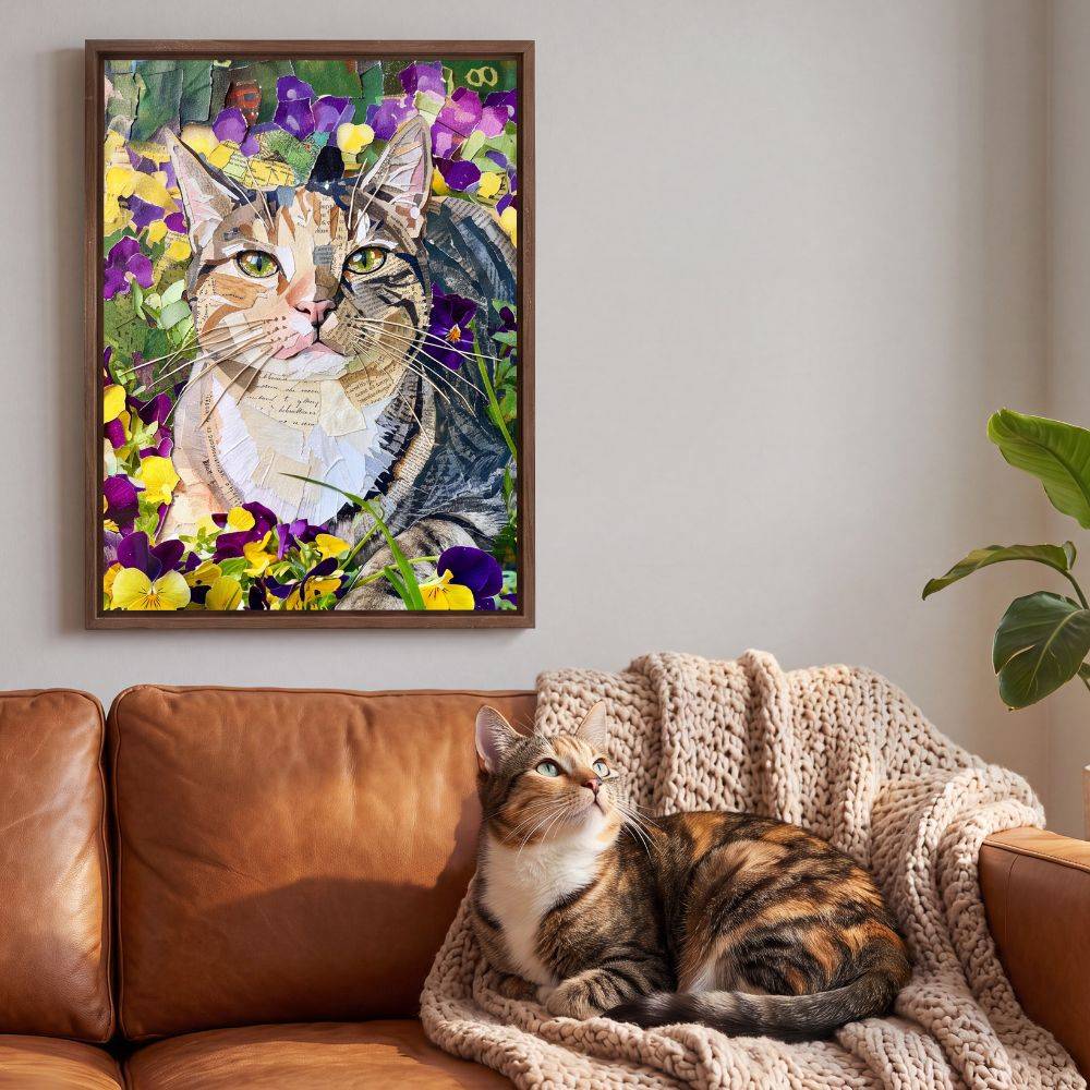 Paper Craft - Custom Pet Collage Portrait Canvas-2 product photo