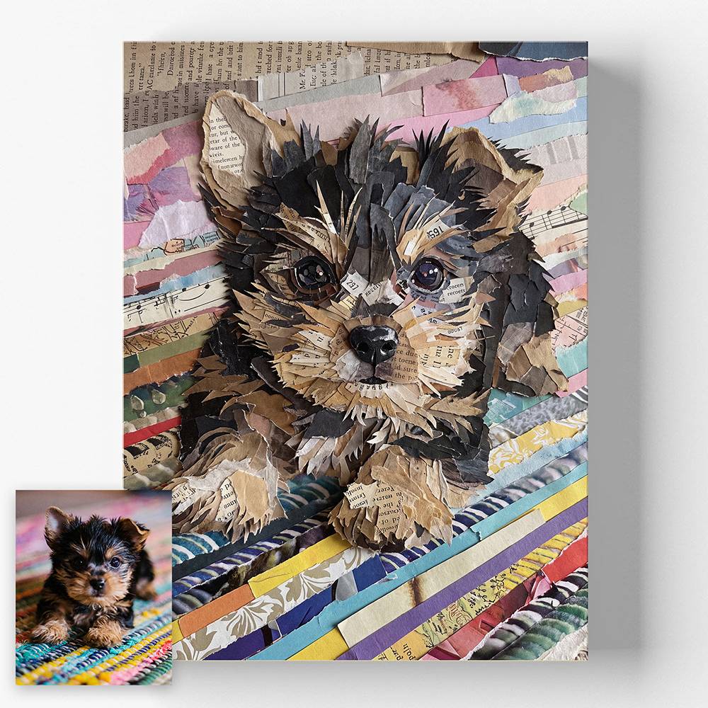 Paper Craft - Custom Pet Collage Portrait Metal-2 Paper Craft - Custom Pet Collage Portrait Metal-2 product photo