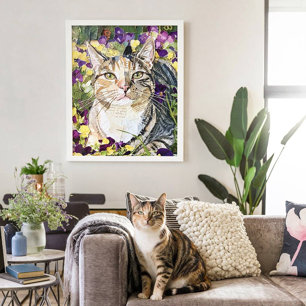 Paper Craft - Custom Pet Collage Portrait Print-3 Paper Craft - Custom Pet Collage Portrait Print-3 product photo