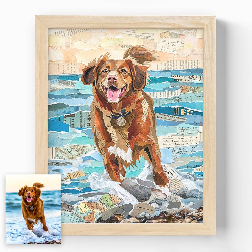 Paper Craft - Custom Pet Collage Portrait Print-1 Paper Craft - Custom Pet Collage Portrait Print-1 product photo