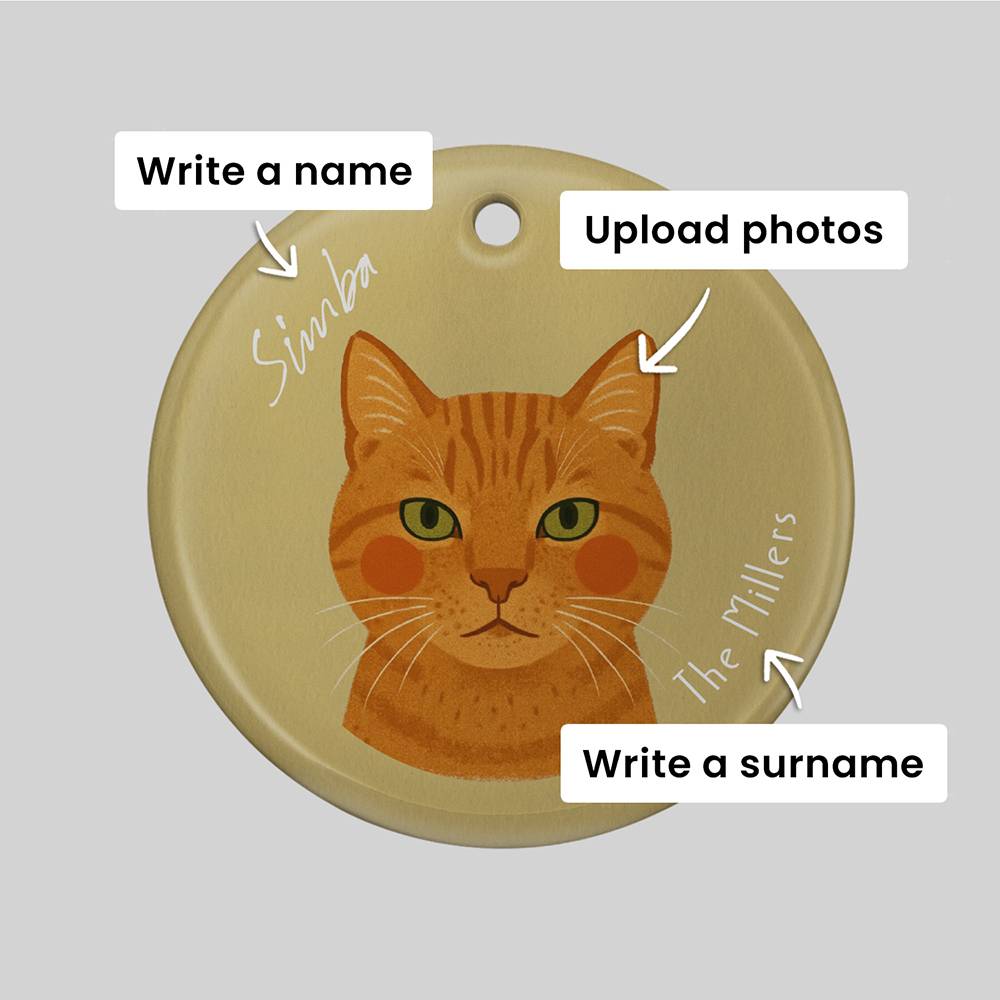 Paw-liday Magic – Custom Pet Portrait Ornament Set of Three-6 product photo
