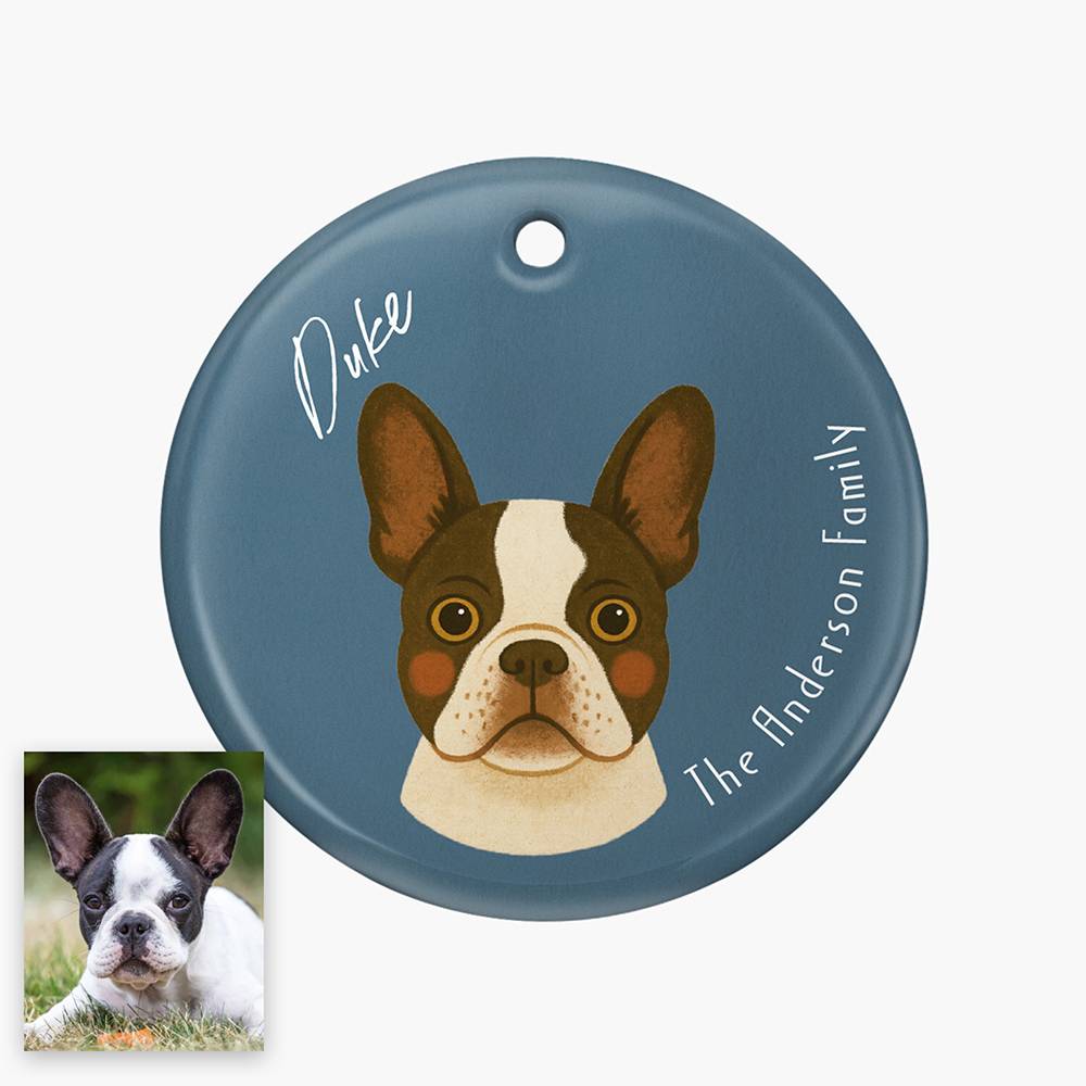 Paw-liday Magic – Custom Pet Portrait Ornament Set of Three-3 product photo