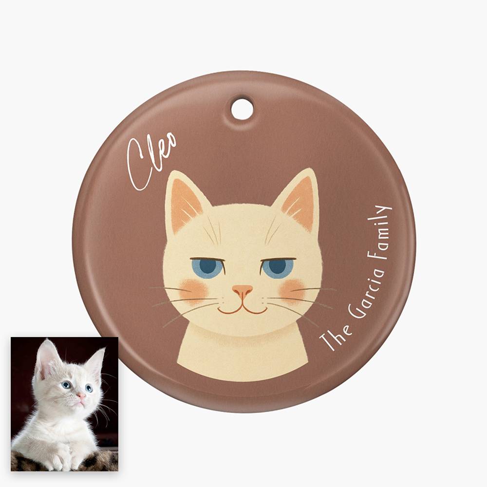 Paw-liday Magic – Custom Pet Portrait Ornament Set of Three-4 product photo