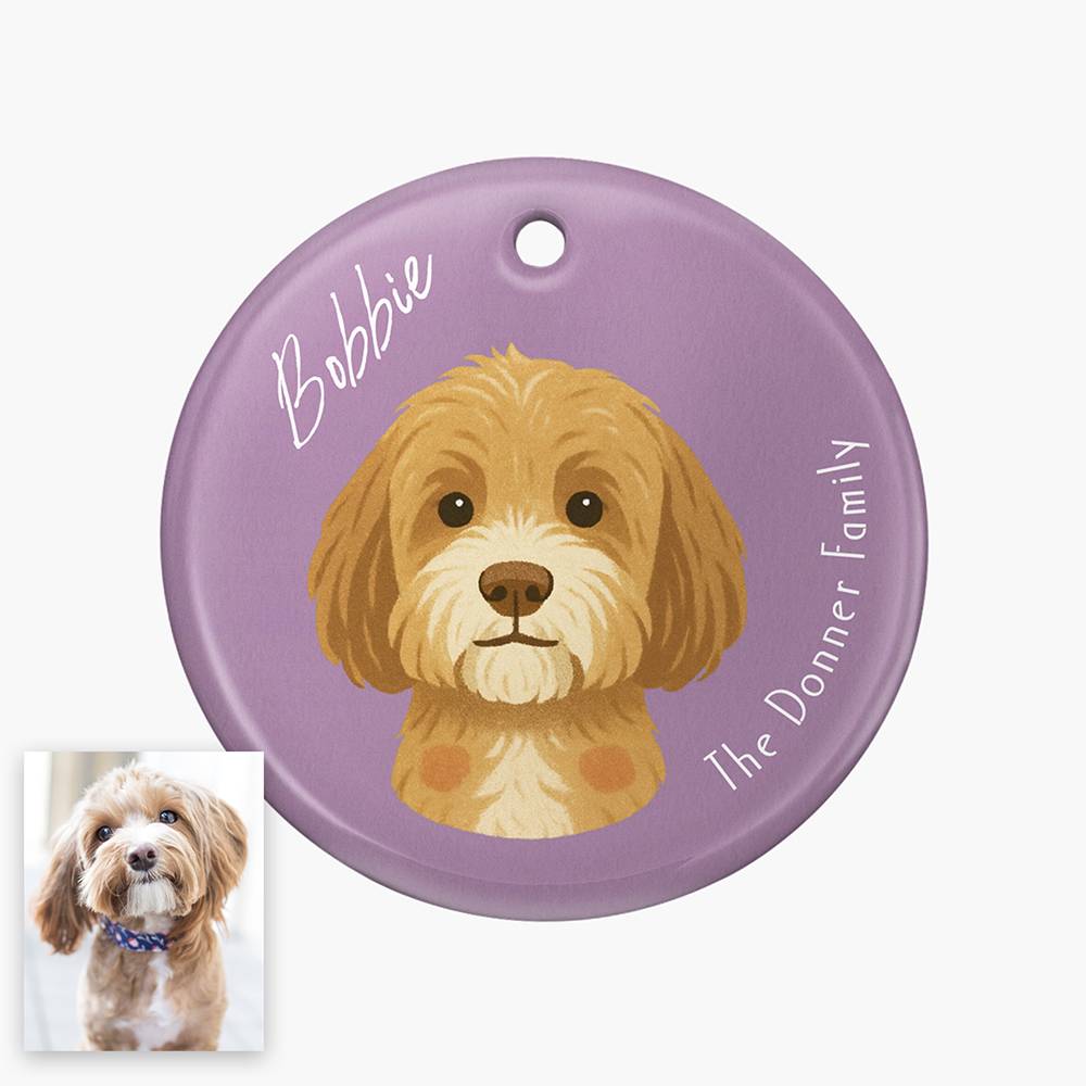 Paw-liday Magic – Custom Pet Portrait Ornament Set of Three-5 product photo