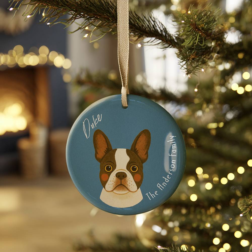 Paw-liday Magic – Custom Pet Portrait Ornament Set of Three-8 product photo