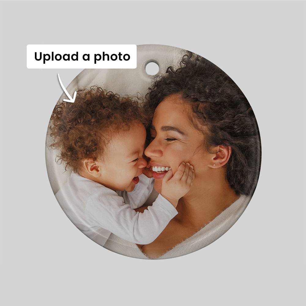Custom Christmas Ornament with Picture Set of Six-8 product photo