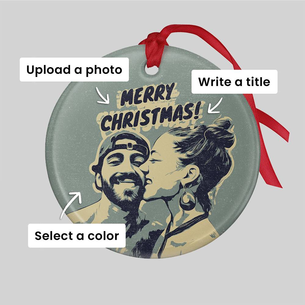 Pop Your Memories Personalized Ceramic Ornament-5 product photo