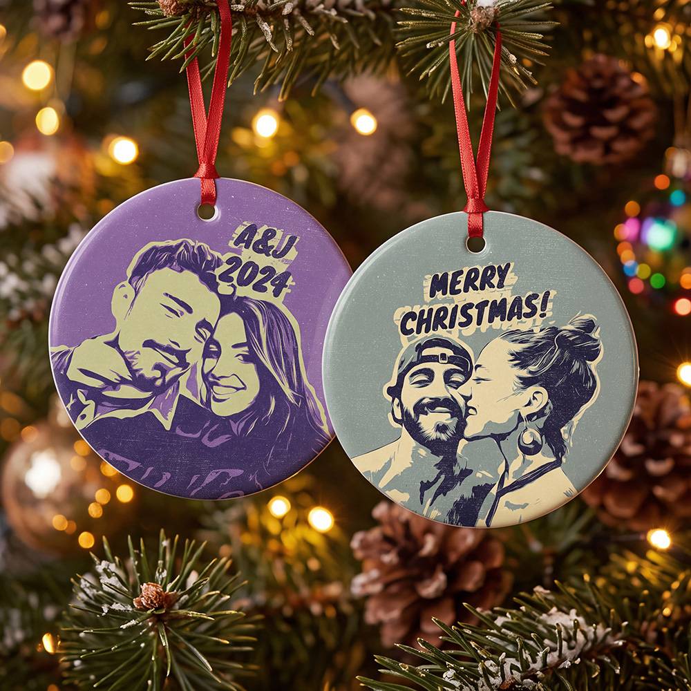 Pop Your Memories Personalized Ceramic Ornament-2 product photo