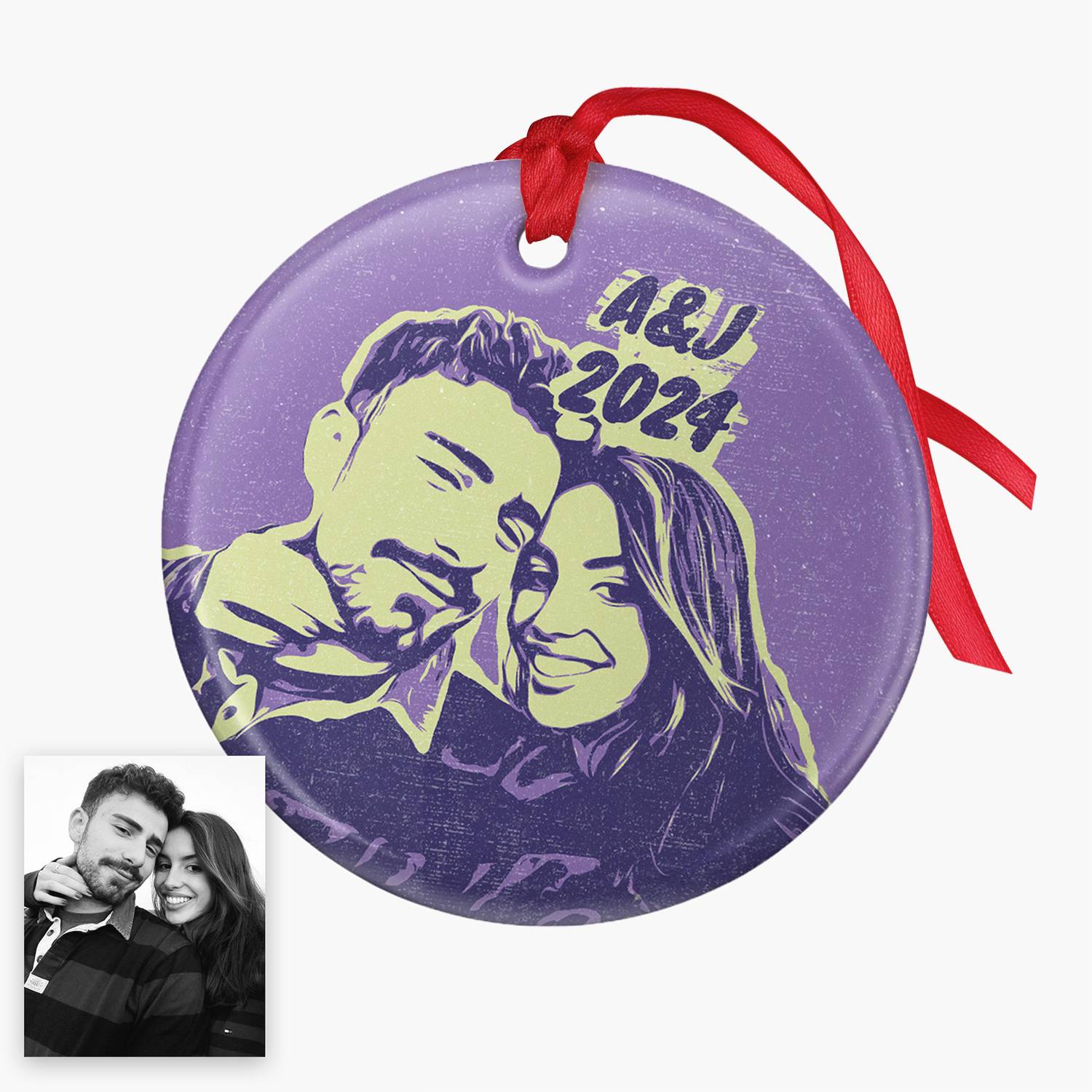 Pop Your Memories Personalized Ceramic Ornament-1 product photo