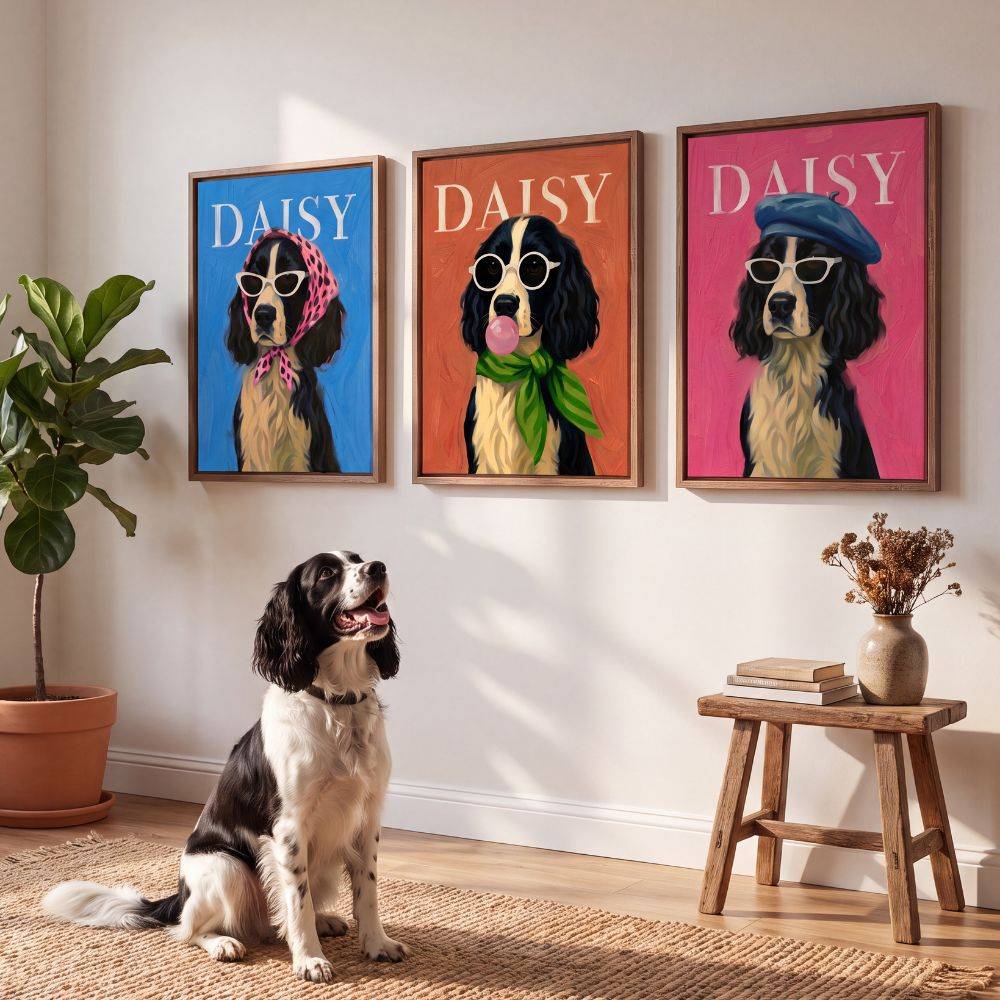 Posh Pet - Custom Pet Portrait Canvas-1 product photo